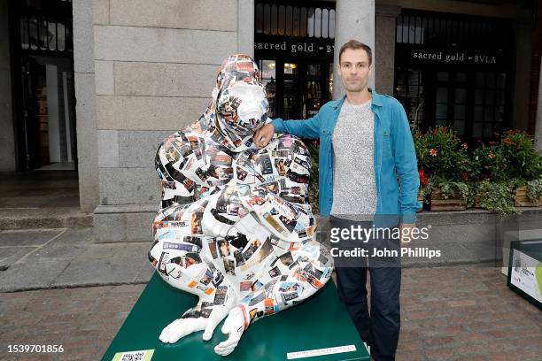 Nick Gentry is seen at the launch of the Tusk Gorilla Trail at Covent Garden on July 13, 2023 in London, England. The Tusk Gorilla Trail is an...