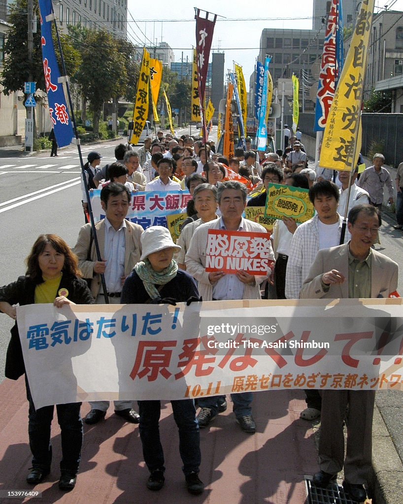 Anti Nuclear Protest In Kyoto