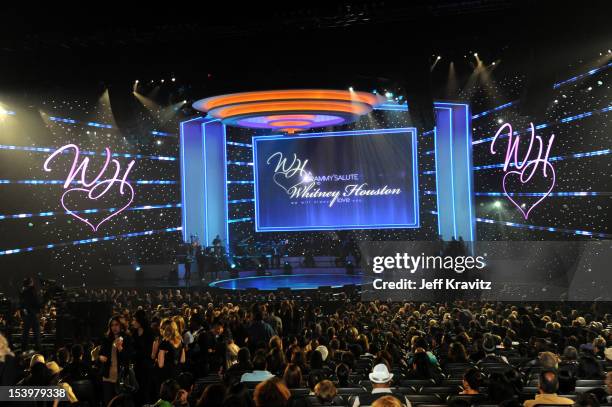 Atmosphere on stage during the We Will Always Love You: A Grammy Salute To Whitney Houston at Nokia Theatre L.A. Live on October 11, 2012 in Los...