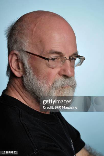 Portrait of English fantasy author Sir Terry Pratchett, best known for his Discworld series of novels, taken on June 3, 2011.