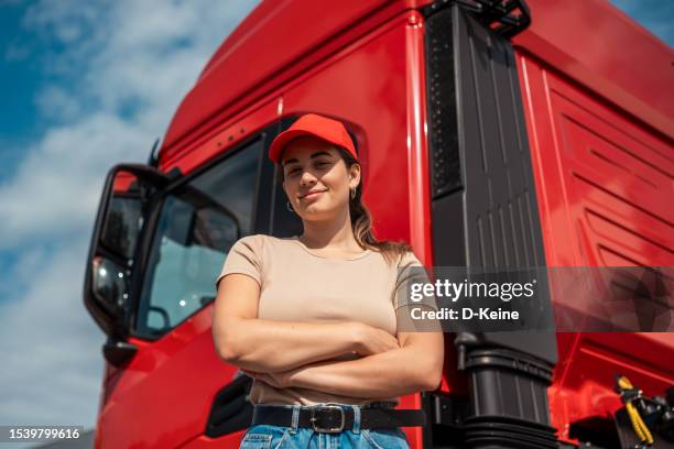 truck driver - trucker stockfoto's en -beelden