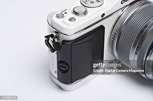 Detail of an Olympus PEN E-P3 compact system camera, taken on February 29, 2012.