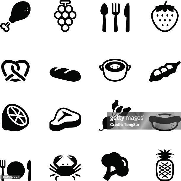 ilustraciones, imágenes clip art, dibujos animados e iconos de stock de iconos de comida - vaina de guisante