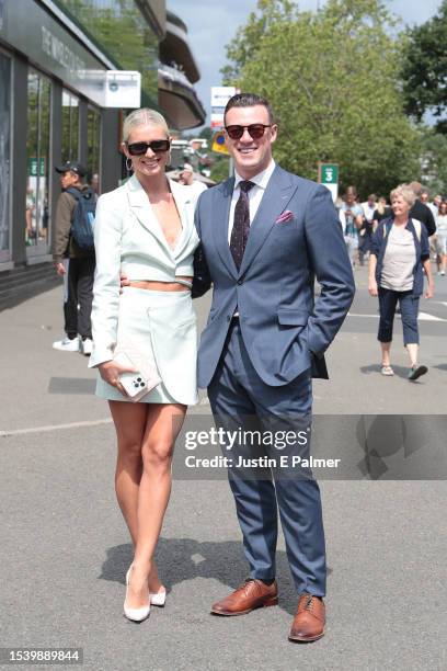 Nadiya Bychkova and Kai Widdrington attend day eleven of the Wimbledon Tennis Championships at All England Lawn Tennis and Croquet Club on July 13,...