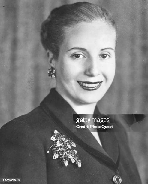 Portrait of First Lady and Spiritual Leader of the Nation of Argentina Maria Eva Duarte de Peron , Buenos Aires, Argentina, March 1951.