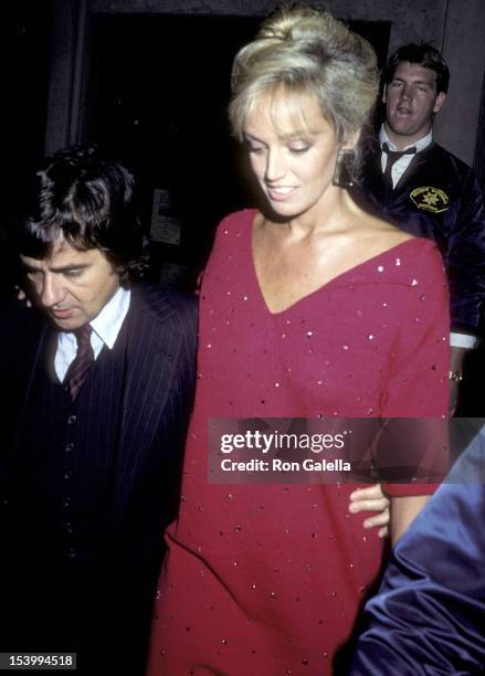 Actor Dudley Moore and actress Susan Anton attend the "Never Say Never Again" Premiere Party on October 10, 1983 at the Westwood Marquis Hotel in...