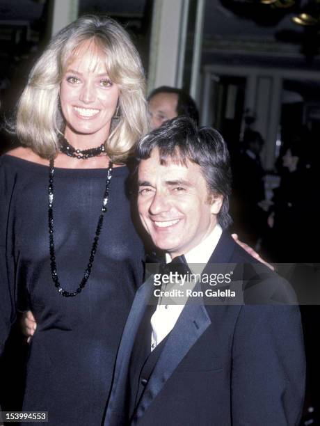 Actress Susan Anton and actor Dudley Moore attend the British Olympic Association/USA Hosts a Gala Dinner in Honor of Prince Andrew During His...