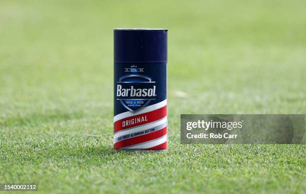 Tee marker on the third tee during the first round of the Barbasol Championship at Keene Trace Golf Club on July 13, 2023 in United States.