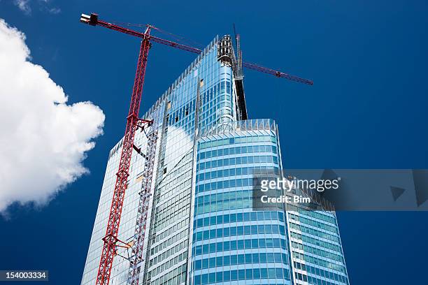modern office building in construction, paris, france - skyscraper construction stock pictures, royalty-free photos & images