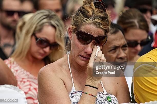 People attend the Bali Bombing 10th anniversary memorial service at Garuda Wisnu Kencana on October 12, 2012 in Jimbaran, Bali, Indonesia. Thousands...