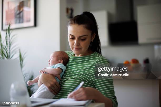 mother working from home - to do list stock pictures, royalty-free photos & images