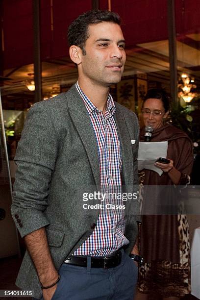 Rafael Marquez poses for a photo during the conference about the second gala of Rafael Marquez Foundation Soccer and Heart on 11 October, 2012 in...