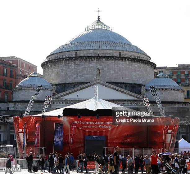 General view of Unicredit Arena during the UEFA Champions League Trophy Tour 2012/13 on October 12, 2012 in Naples, Italy.