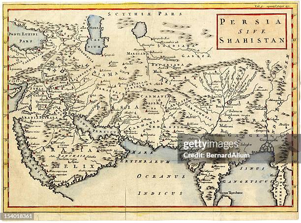 antique map of persia and arabia 1730 - mesopotamian 幅插畫檔、美工圖案、卡通及圖標