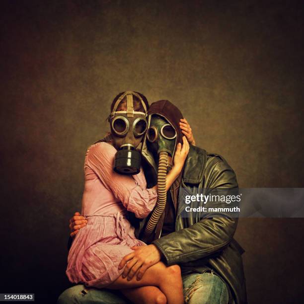 post apocalyptic love - human relationship stockfoto's en -beelden