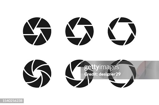 Camera Shutter Icon Set. Camera Shutter Icon Set.
