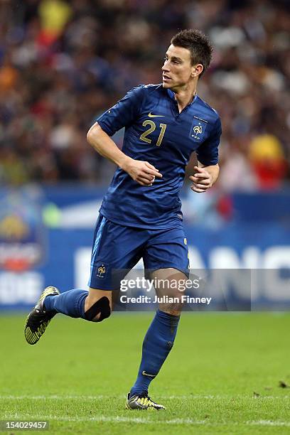 Laurent Koscielny of France in action during the International Friendly match between France and Japan at Stade de France on October 12, 2012 in...