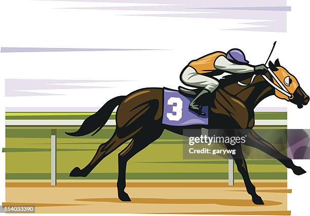 stockillustraties, clipart, cartoons en iconen met thoroughbred - veiligheidshek