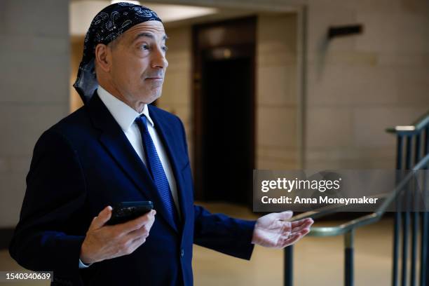 Ranking Member Jamie Raskin attends a briefing by U.S. Secret Service officials on the cocaine substance found at the White House, on July 13, 2023...