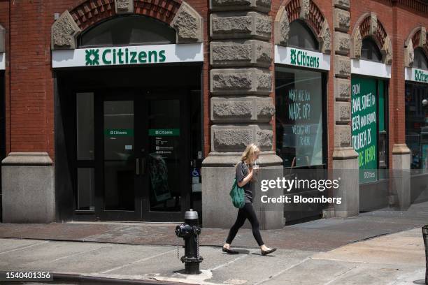 Citizens bank branch in New York, US, on Friday, July 7, 2023. Citizens Financial Group Inc. Is scheduled to release earnings figures on July 19....