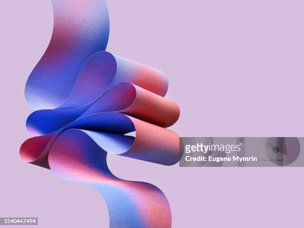 3d wave pattern background. abstract twisted ribbon - digital art stock-fotos und bilder