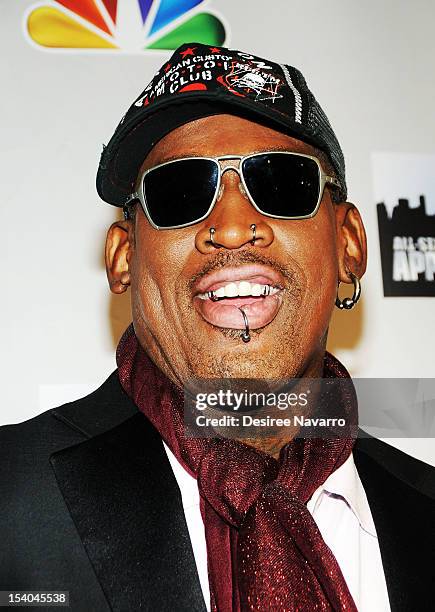 Dennis Rodman attends the "Celebrity Apprentice All Stars" Season 13 Press Conference at Jack Studios on October 12, 2012 in New York City.