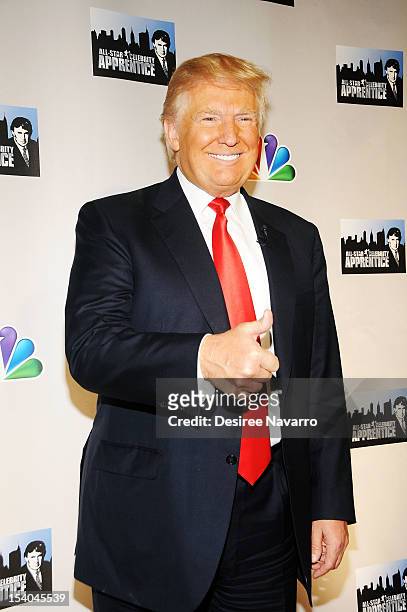 Personality Donald Trump attends the "Celebrity Apprentice All Stars" Season 13 Press Conference at Jack Studios on October 12, 2012 in New York City.