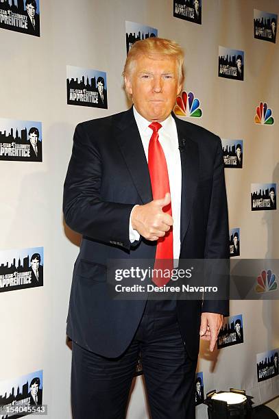 Personality Donald Trump attends the "Celebrity Apprentice All Stars" Season 13 Press Conference at Jack Studios on October 12, 2012 in New York City.