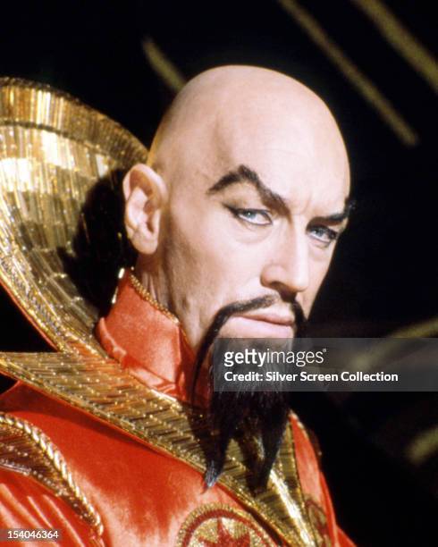 Swedish actor Max von Sydow as Emperor Ming the Merciless in 'Flash Gordon', directed by Mike Hodges, 1980.