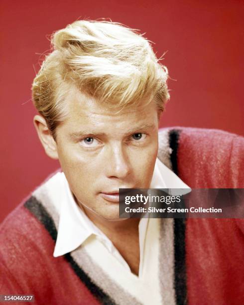 American actor Troy Donahue , circa 1958.