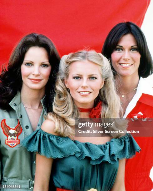 American actresses Jaclyn Smith, Cheryl Ladd and Kate Jackson, stars of the American TV show 'Charlie's Angels', circa 1978.