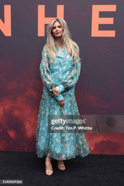 Tamsin Egerton attends the UK Premiere of "Oppenheimer" at Odeon Luxe Leicester Square on July 13, 2023 in London, England.