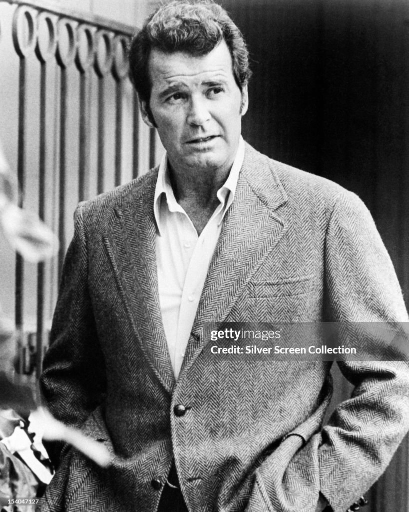 American actor James Garner as Jim Rockford in the TV series 'The American actor James Garner as Jim Rockford in the TV series 'The