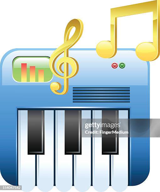 piano music - electric piano stock illustrations