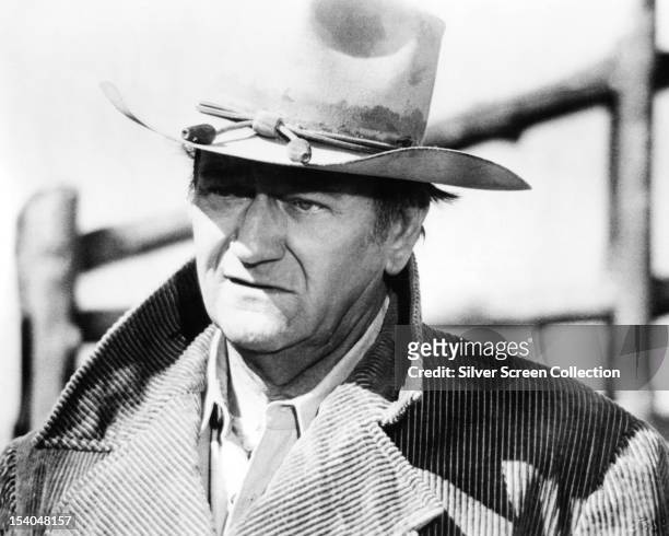 American actor John Wayne as Wil Andersen in 'The Cowboys', directed by Mark Rydell, 1972.