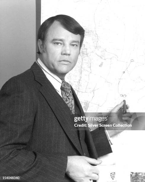 American actor Joe Don Baker as Chief of Detectives Earl Eischied in the US TV crime drama, 'Eischied', circa 1980.