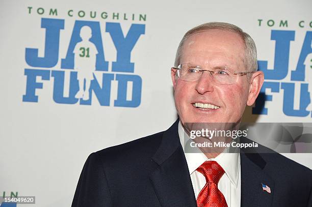 New York football Giants head coach Tom Coughlin attends his 8th Annual "Champions For Children" Gala at Cipriani 42nd Street on October 12, 2012 in...