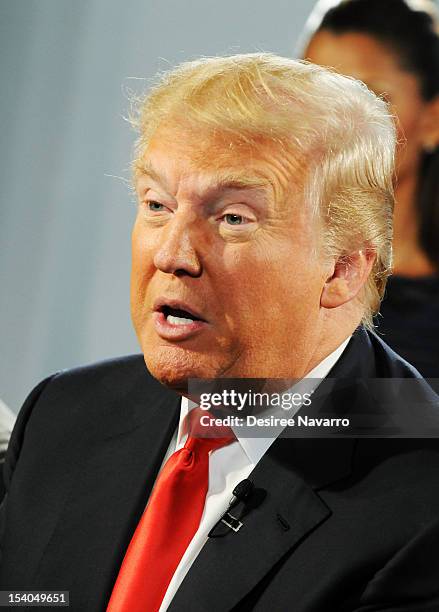 Personality Donald Trump attends the "Celebrity Apprentice All Stars" Season 13 Press Conference at Jack Studios on October 12, 2012 in New York City.