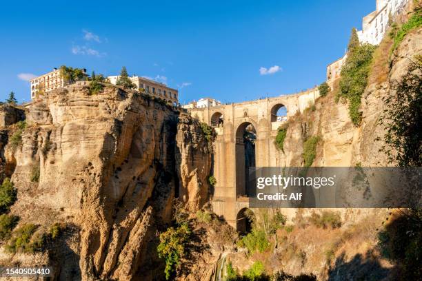 ronda, malaga, spain - hill range stock pictures, royalty-free photos & images