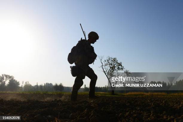 Army soldier attached to 2nd platoon, C troop, 1st Squadron ,91st U.S Cavalry Regiment, 173rd Airborne Brigade Combat Team operating under the NATO...