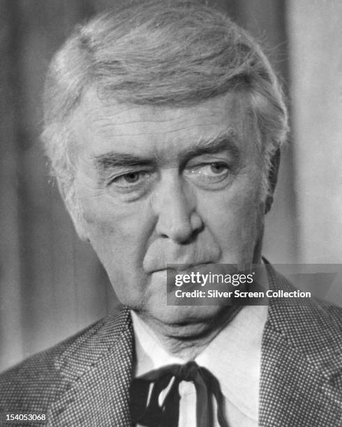 American actor James Stewart as Dr EW Hostetler in 'The Shootist', directed by Don Siegel, 1976.