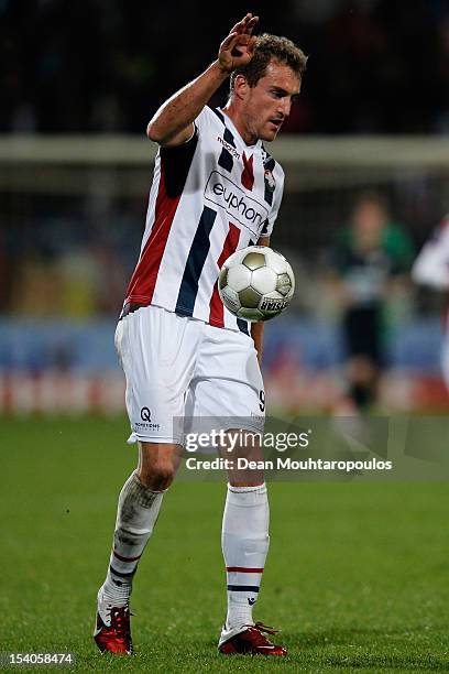 Aurelien Joachim of Willem II in action during the Eredivisie match between Willem II Tilburg and RKC Waalwijk at the Koning Willem II Stadion on...