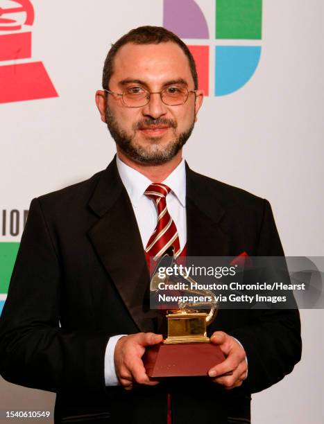 Carlos Jose Castro, composer, wins for best contemporary composition for his album Concierto Del Solduring the 9th Annual Latin Grammy Awards...