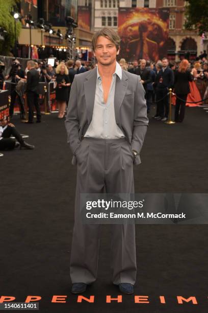 Josh Hartnett attends the UK Premiere of "Oppenheimer" at Odeon Luxe Leicester Square on July 13, 2023 in London, England.