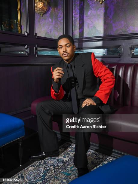 Actor Kelvin Harrison Jr. Is photographed for Hemispheres Magazine on February 23, 2023 at The Ivory Peacock in New York City.