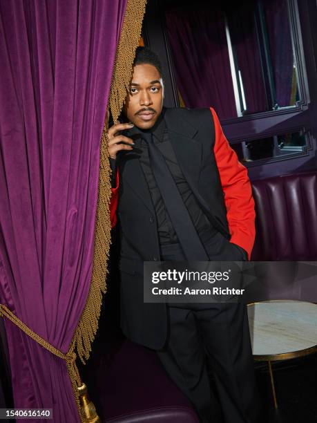 Actor Kelvin Harrison Jr. Is photographed for Hemispheres Magazine on February 23, 2023 at The Ivory Peacock in New York City.