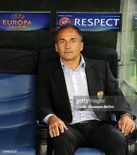 Darko Milanic head coach of NK Maribor during the UEFA Europa League group J match between S.S. Lazio and NK Maribor at Stadio Olimpico on October 4,...