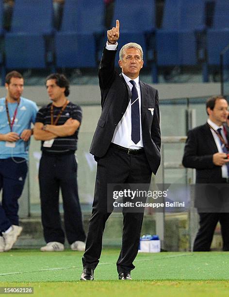 Vladimir Petkovic head coach of Lazio during the UEFA Europa League group J match between S.S. Lazio and NK Maribor at Stadio Olimpico on October 4,...