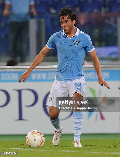 Alvaro Gonzalez of Lazio in action during the UEFA Europa League group J match between S.S. Lazio and NK Maribor at Stadio Olimpico on October 4,...