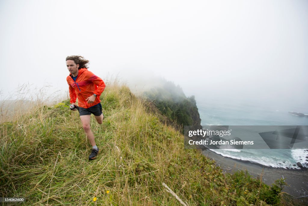 Trail running in Oregon.